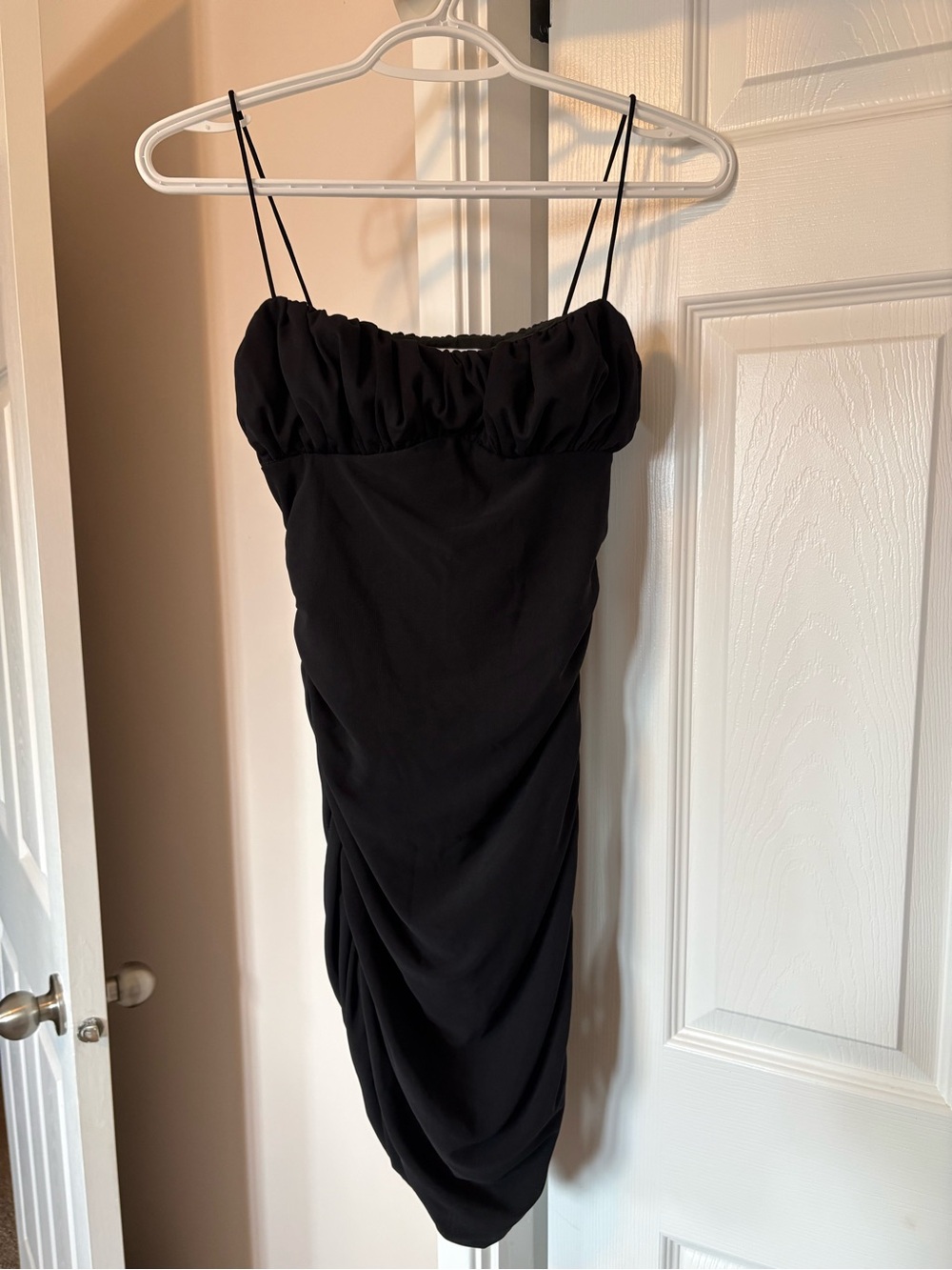 Princess Polly Black Spaghetti-Strap Mini Dress